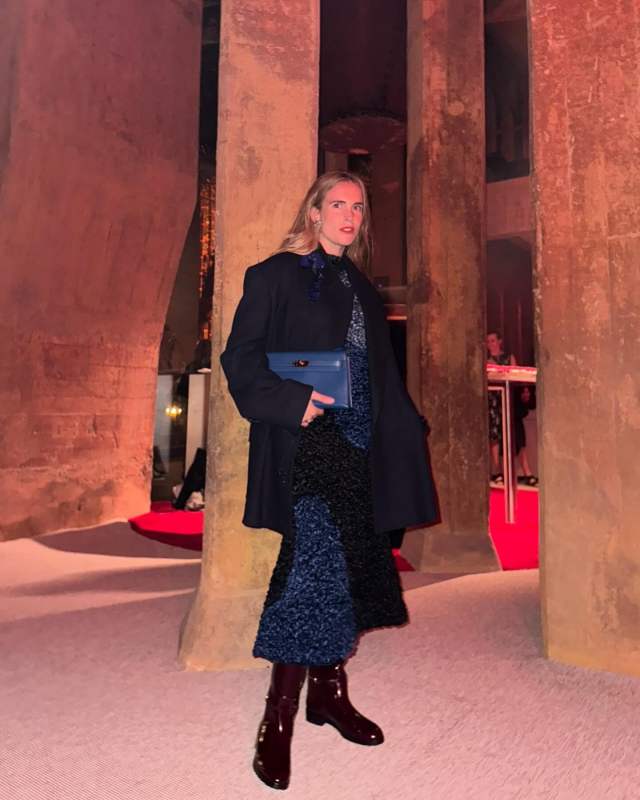 SEA New York Malene Dress and Gucci Slim Horsebit Boot worn by Blanca Miró Scrimieri | blancamiro's closet