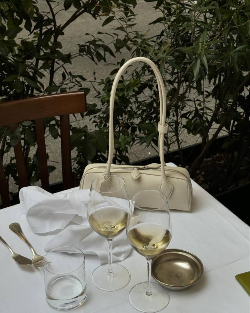 ALAÏA Le Teckel Small leather shoulder bag worn by Lovisa Worge | lovisaworge's closet