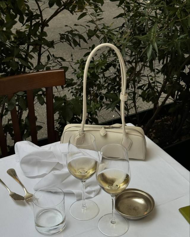 ALAÏA Le Teckel Small leather shoulder bag worn by Lovisa Worge | lovisaworge's closet