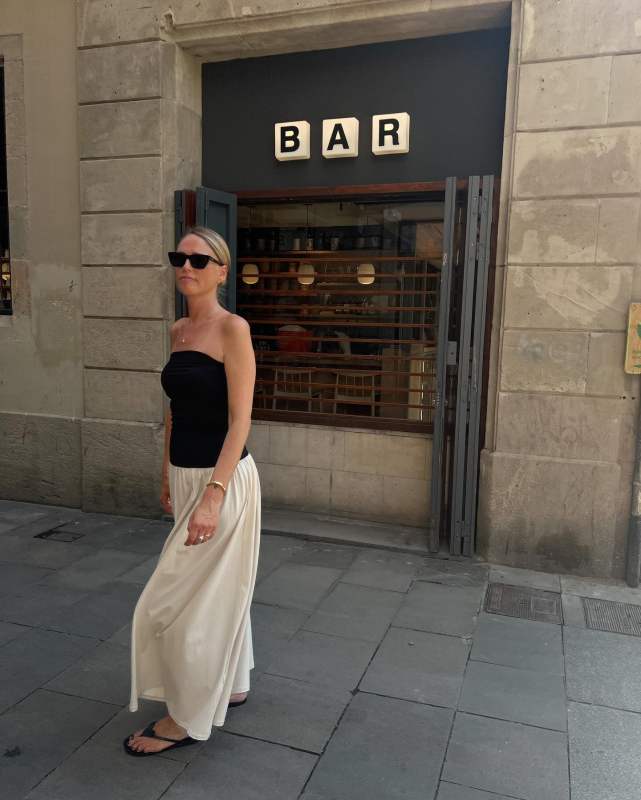 Saint Laurent SL 276 Mica cat-eye sunglasses, By Malene Birger Marciella Dress and By Malene Birger Ladina Leather Heart Sandals worn by Maria Kaas | makaas's closet