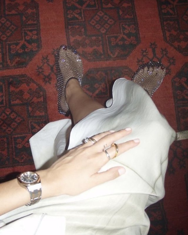 Christopher Esber Minette mesh flats worn by Leia Sfez | leiasfez's closet