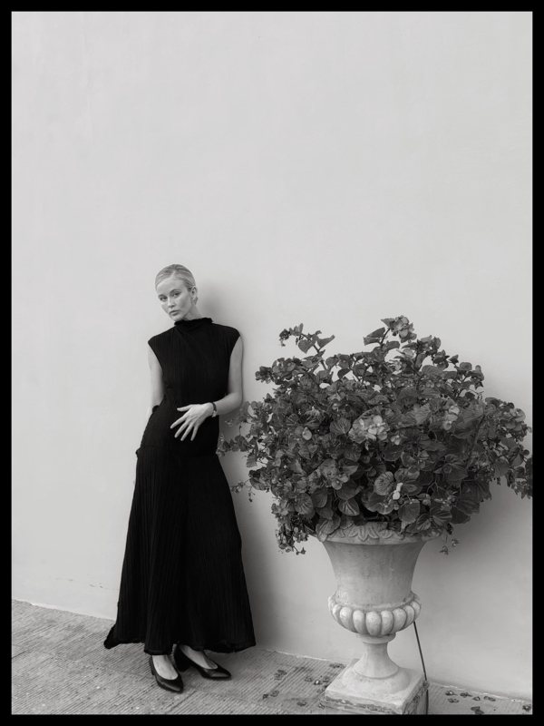 CAMILLA AND MARC Mavis Midi Dress in Black worn by Josefine Haaning Jensen | Josefine Haaning Jensen Outfits and Style