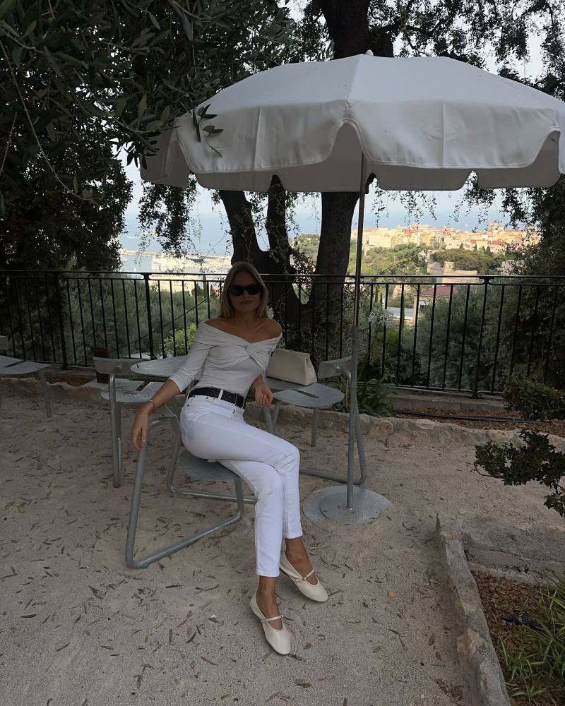 DeMellier The Cannes Bag, NA-KD Off Shoulder Twisted Top and ZARA BUCKLED SOFT LEATHER MARY JANES worn by Claire Rose Cliteur | clairerose's closet