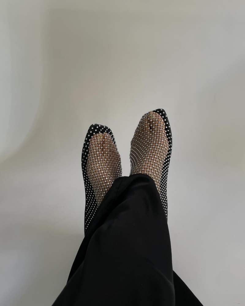 Christopher Esber Minette mesh flats worn by Storm Westphal-Knieling | stormwes's closet