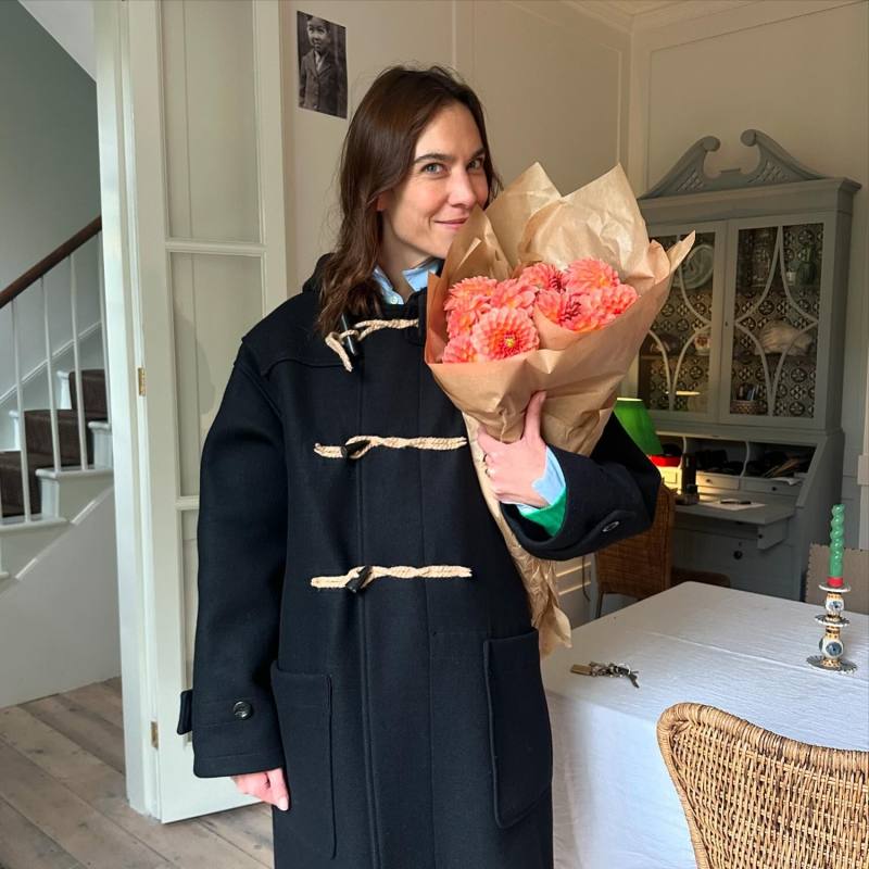 A.P.C. Black jw anderson edition colin duffle coat worn by Alexa Chung | alexachung's closet