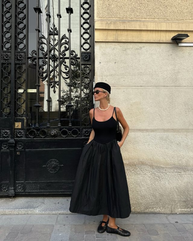 NIA Emily Dress, ALAIA Vienne leather ballet flats and HERMES Constance bag worn by Josefine Haaning Jensen | josefinehj's closet