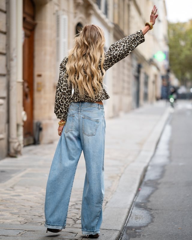 ALAIA High-rise barrel-leg jeans worn by Elle Ferguson | elle_ferguson's closet