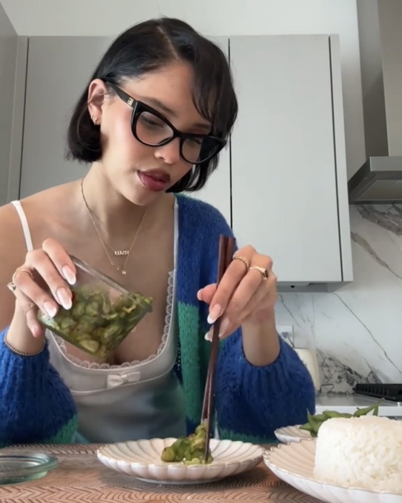 Villa Amour Vintage The Perfect Slip Dress and Dolce & Gabbana DG3354 Eyeglasses worn by Nara Smith | naraaziza's closet
