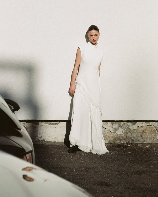 Proenza Schouler Fringe-trimmed crêpe top and Proenza Schouler Skirt worn by Sophia Roe | sophiaroe's closet