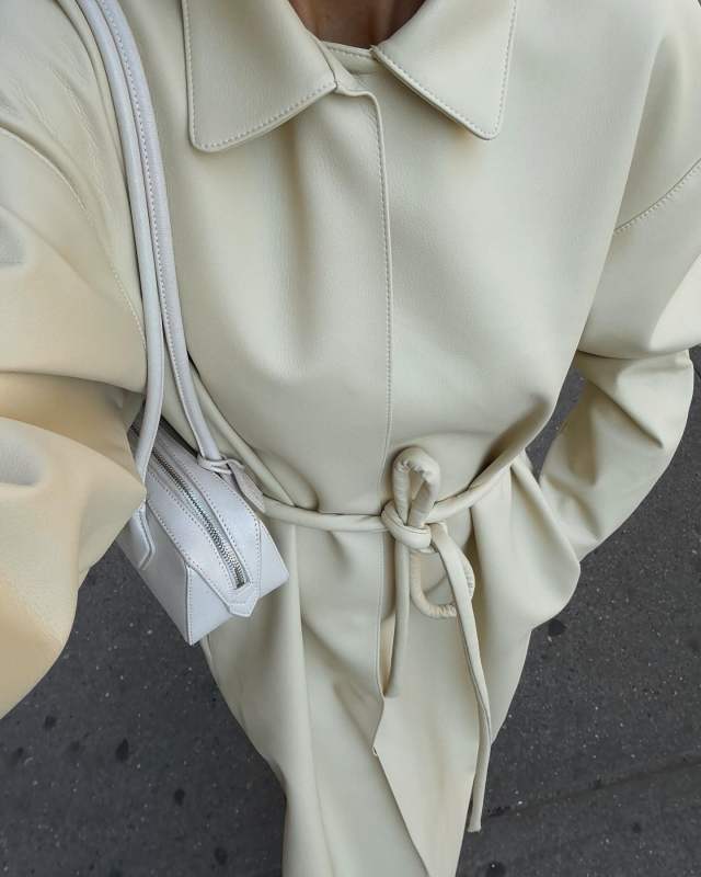 DIANA MILKANOVA BUTTER COAT worn by Lovisa Worge | Lovisa Worge Outfits and Style
