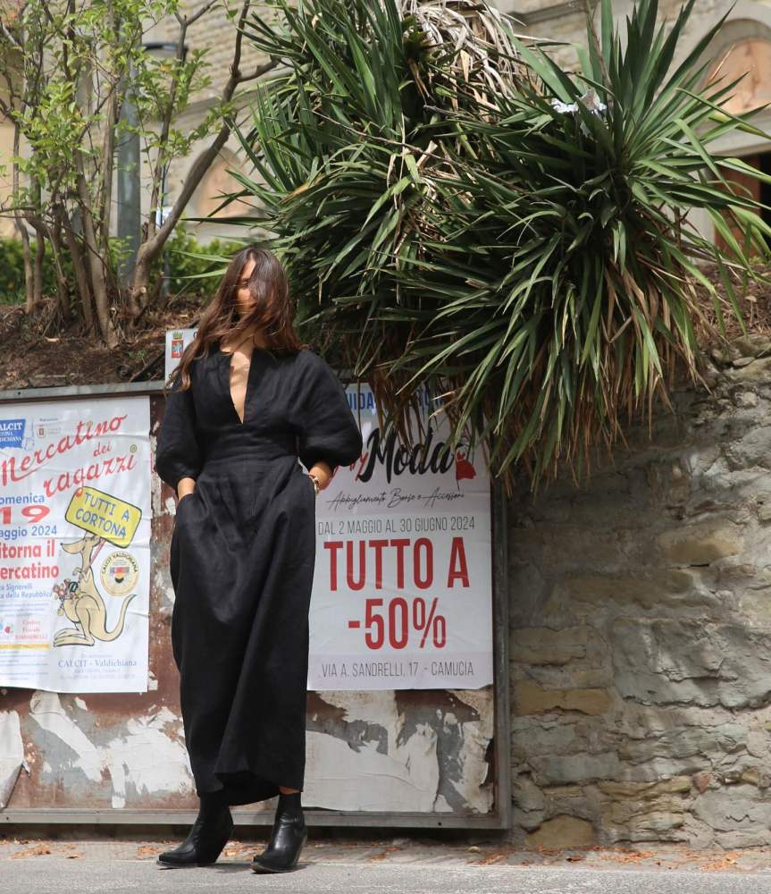 FAITHFULL Soleil linen maxi dress worn by Maja Weyhe | majawyh's closet