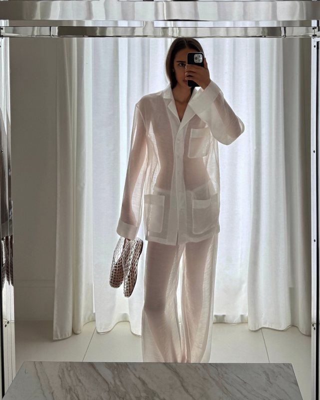 The Row Mara PVC Ballet Flats worn by Kseniia Vorobeva | moyamii's closet