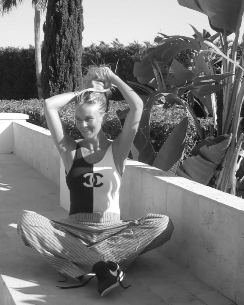 Nike Cortez 23 leather sneakers and CHANEL Swimsuit worn by Josefine Haaning Jensen | josefinehj's closet