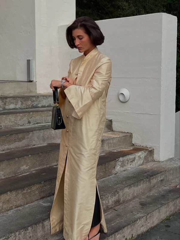 THE MODEST MIMIA COAT DRESS worn by Katarina Petrovic | Katarina Petrovic Outfits and Style