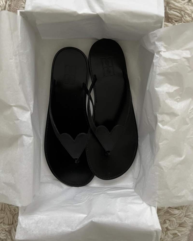 By Malene Birger Ladina Leather Heart Sandals worn by Maria Kaas | makaas's closet