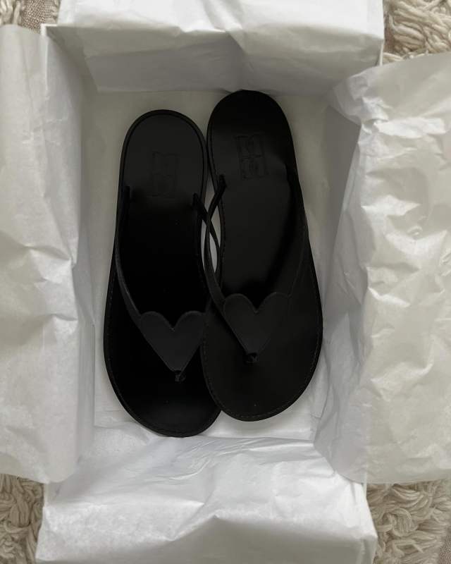 By Malene Birger Ladina Leather Heart Sandals worn by Maria Kaas | makaas's closet