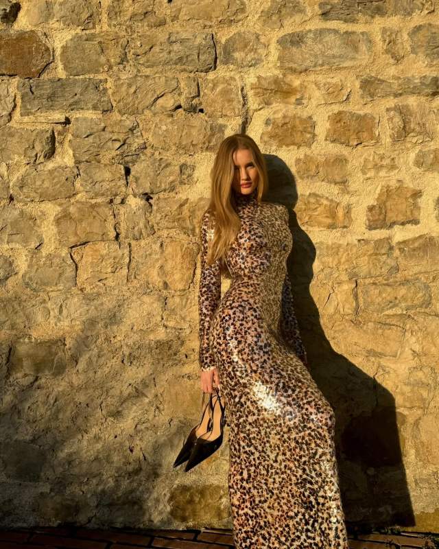 Bottega Veneta Printed Sequins Cotton Dress as seen on rosiehw