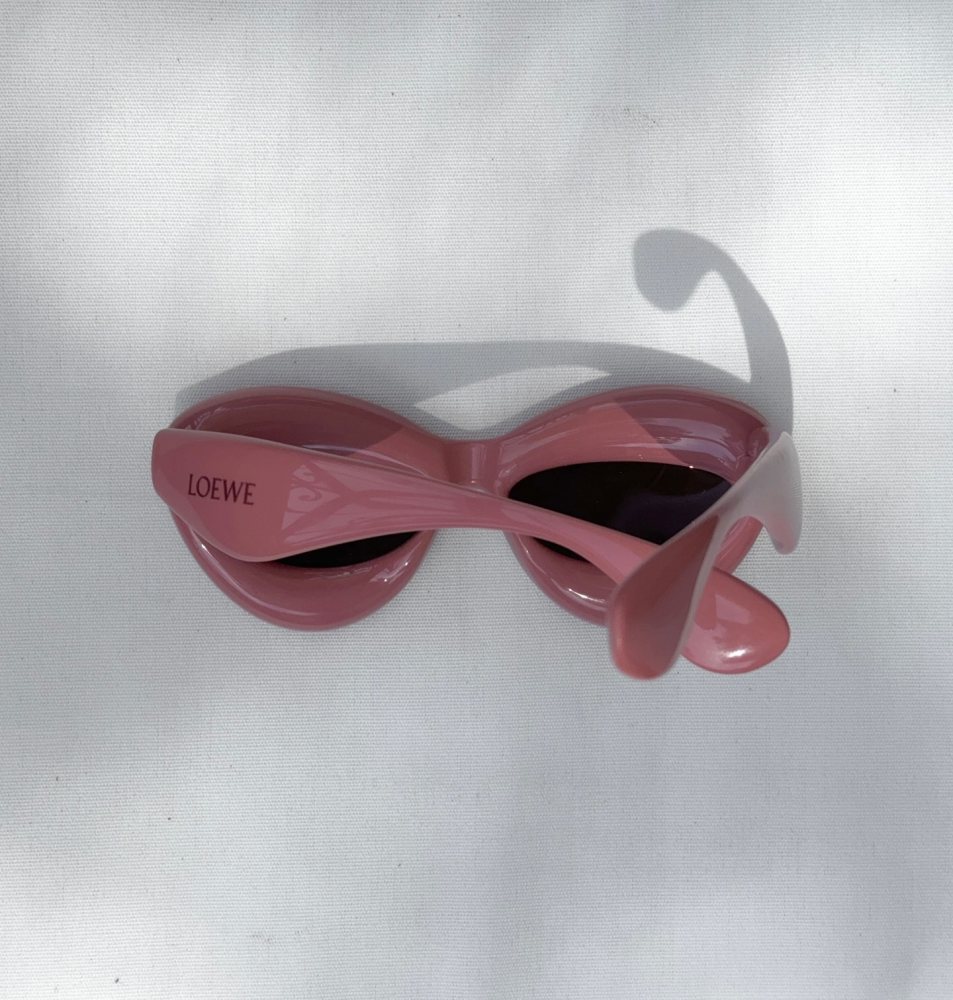 LOEWE Inflated Pink Acetate Cat-Eye Sunglasses worn by H A N N A S C H Ö N B E R G | hannaschonberg's closet