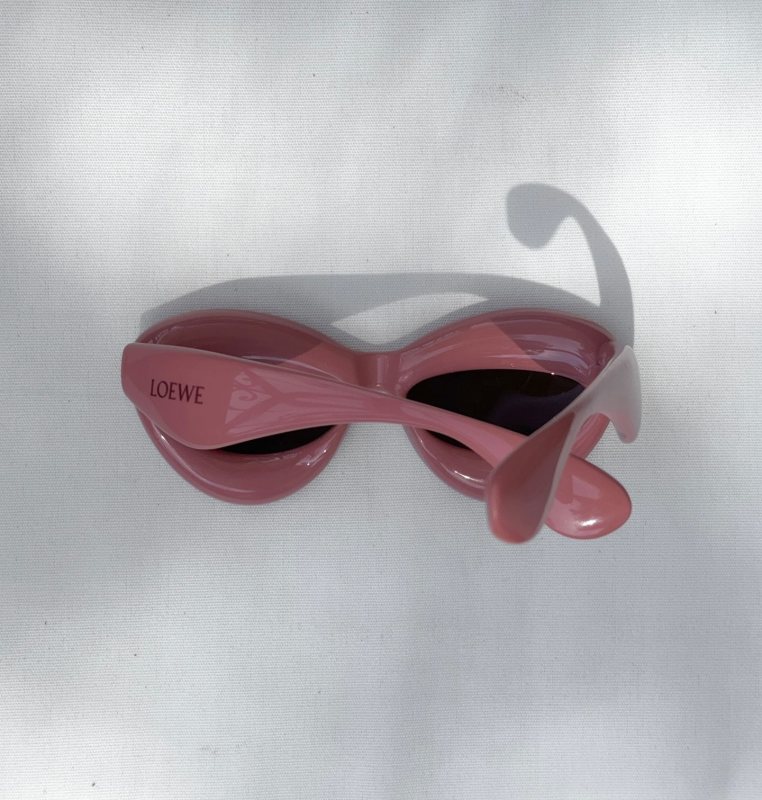 LOEWE Inflated Pink Acetate Cat-Eye Sunglasses worn by H A N N A S C H Ö N B E R G | hannaschonberg's closet