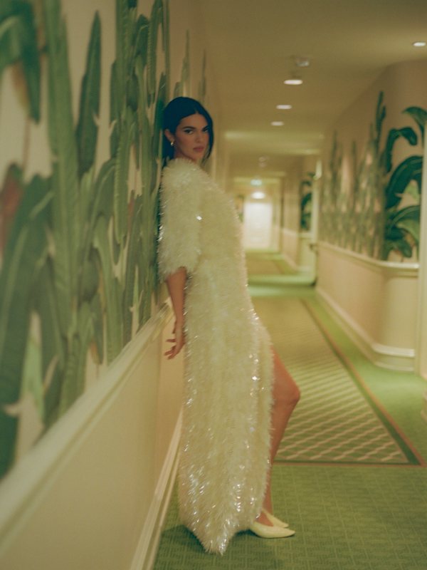 Bottega Veneta Sofia Pump and Bottega Veneta Small Ellipse Earrings worn by Kendall Jenner | Kendall Jenner Outfit and Style