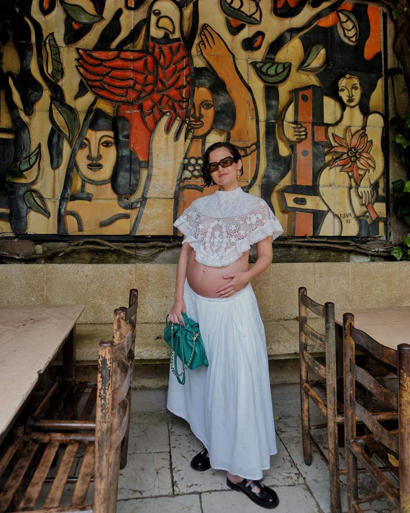 Loewe Campo leather mules in black, LOEWE Leather Flamenco Purse and Sea Serita Set worn by Marta Cygan | lifeofboheme's closet
