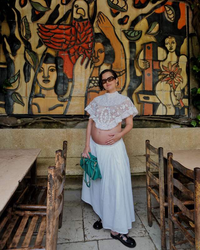 Loewe Campo leather mules in black, LOEWE Leather Flamenco Purse and Sea Serita Set worn by Marta Cygan | lifeofboheme's closet