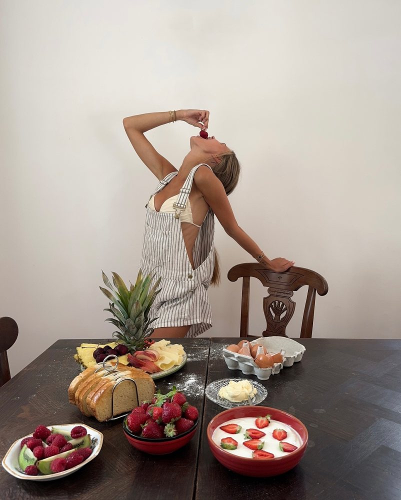 WeWoreWhat Striped linen blend playsuit worn by H A N N A S C H Ö N B E R G | hannaschonberg's closet