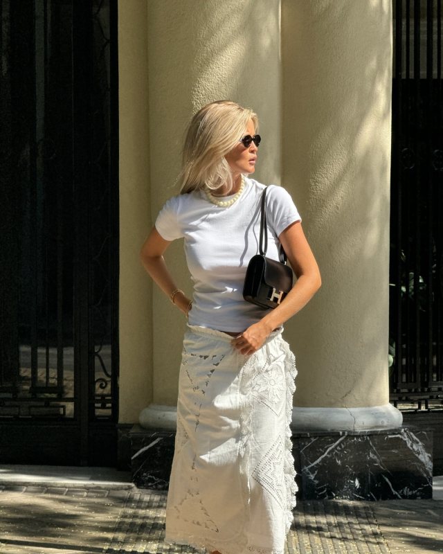 Sea Edith Skirt and HERMES Constance bag worn by Josefine Haaning Jensen | josefinehj's closet