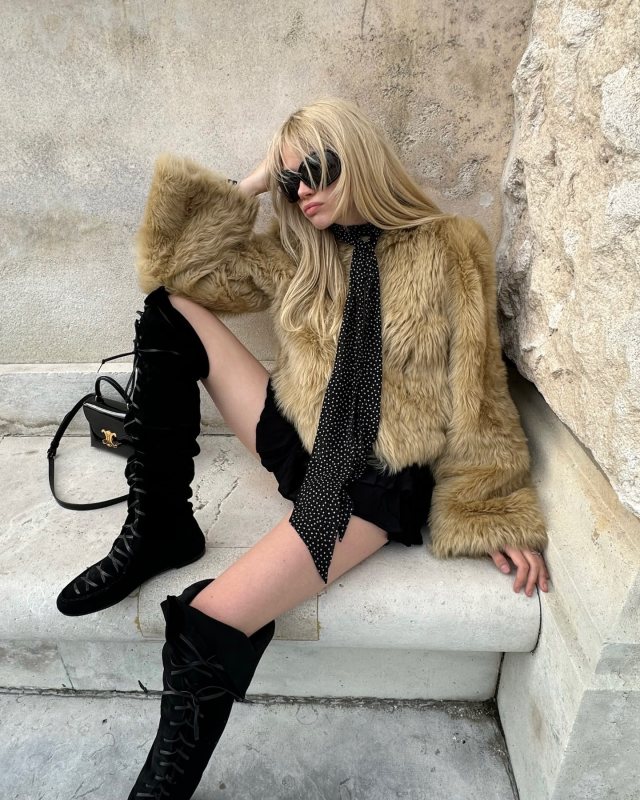 CELINE TEEN NINO BAG IN PATENT CALFSKIN, PETAR PETROV CATCH ME Jacket and ZARA TALL LEATHER BOOTS X STEFANO PILATI worn by Stella Lucia | stellaluciadeopito's closet