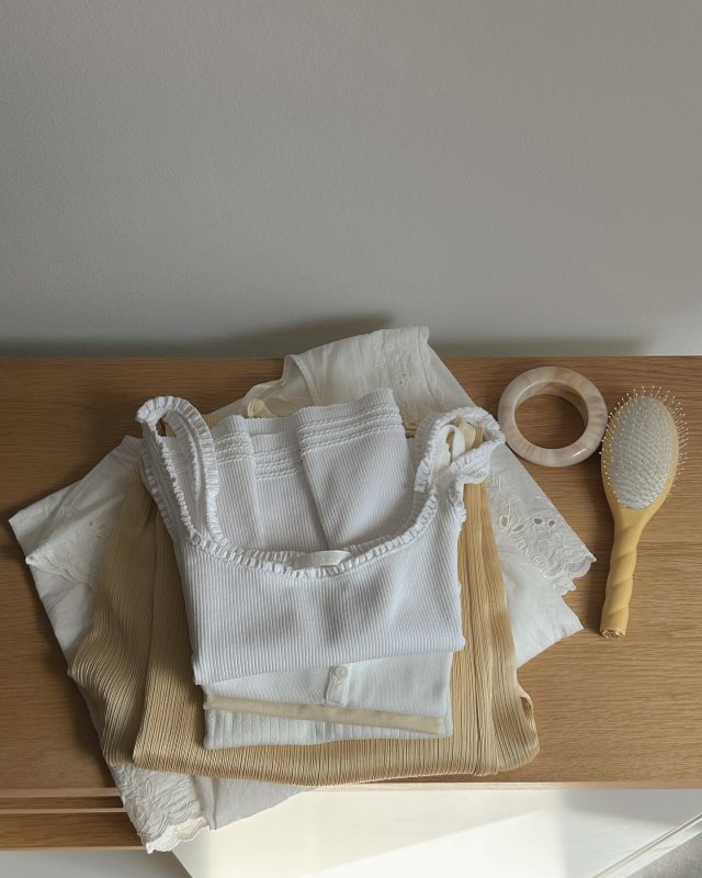 Chloe Ruffled ribbed stretch-cotton jersey tank worn by Erika Palkovicova | eripalko's closet
