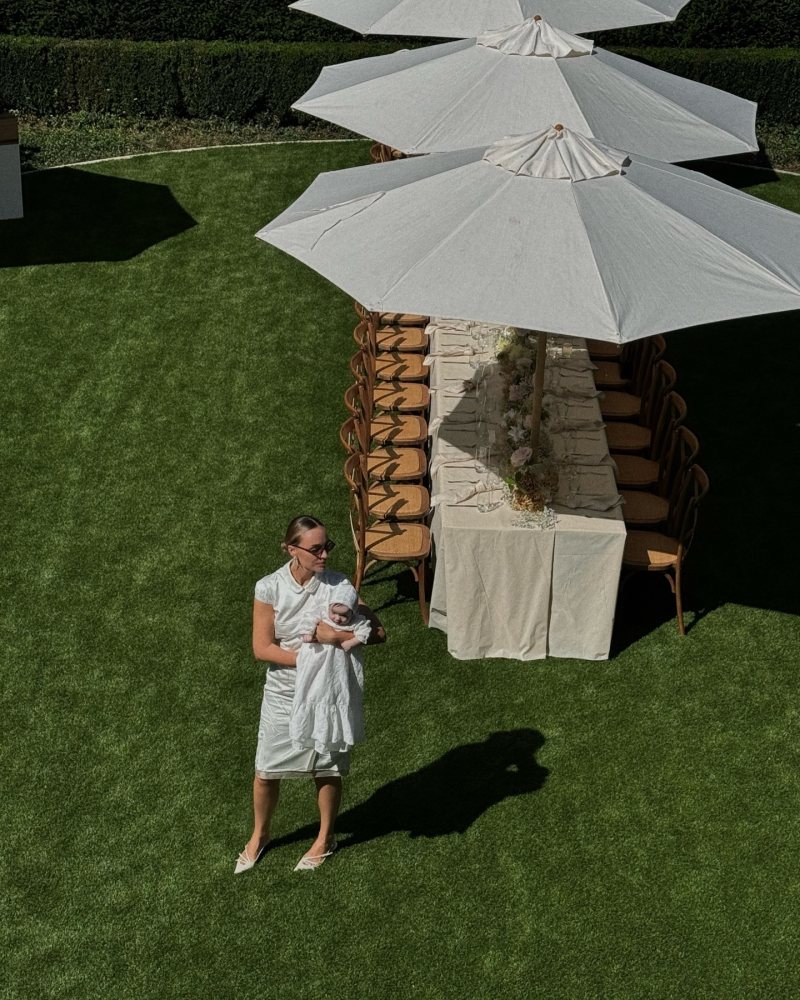 MIU MIU Wrinkled crepe satin dress, MIU MIU 55MM Patent Leather Multi-Buckle Slingbacks, MIU MIU Miu Regard sunglasses and Sophie Bille Brahe Rx Perle Nuit mono earring worn by Viky Rader | vikyrader's closet