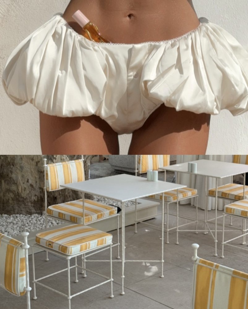 Jacquemus Le Short Chouchou satin shorts worn by Hanna Schönberg | hannaschonberg's closet