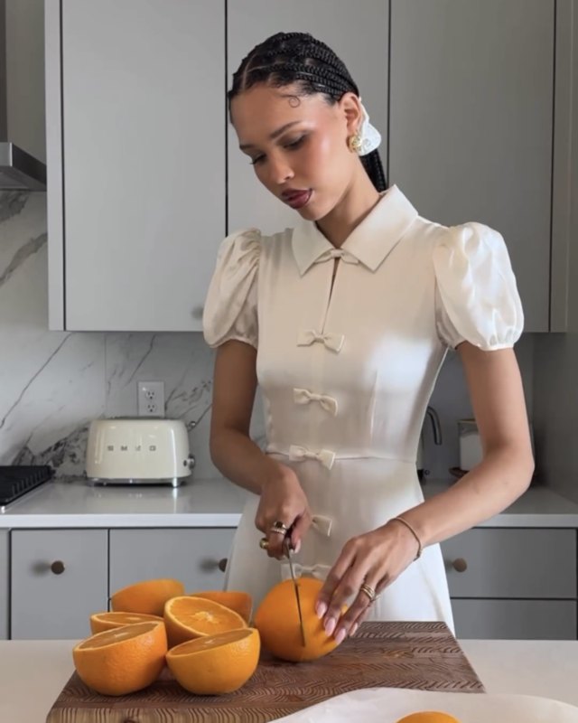 Tanner Fletcher Dorris Puff Sleeve Gown worn by nara | naraaziza's closet