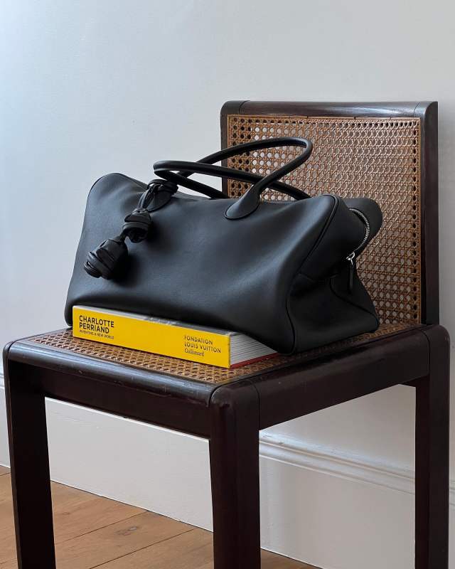 MAGDA BUTRYM Large Brigitte bag in black leather worn by Marta Cygan | lifeofboheme's closet