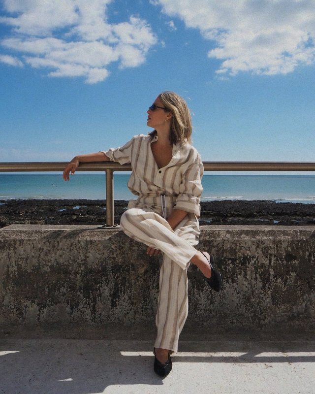 Saint Laurent SL 557 SHADE, Loro Piana Suwako Caftan and Loro Piana Akanko Pants worn by Alexis Foreman | alexisforeman's closet