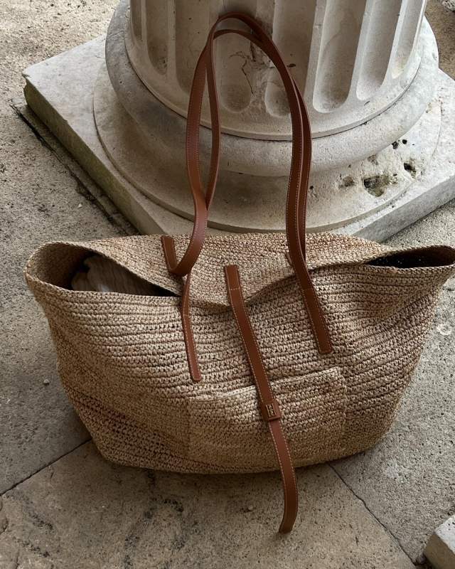 By Malene Birger Palla straw tote bag worn by Maria Kaas | makaas's closet