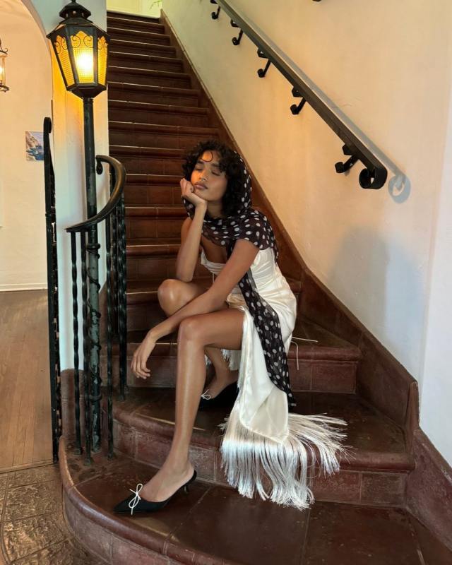 For Love & Lemons Anisa Fringe Midi Dress worn by charissemone | charissemone's closet