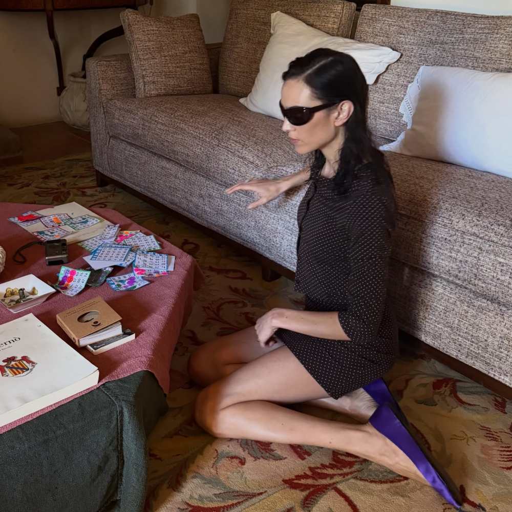 Reformation x Courtney Grow Charlie Taye Ballet Flat worn by Alexa Chung | Alexa Chung Outfits and Style