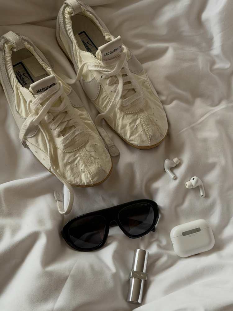 Nike x Jacquemus Moon Shoe sneakers worn by Marie Sander Persson | Marie Sander Persson Outfits and Style