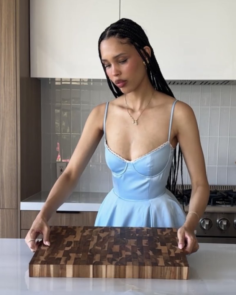 HOUSE OF CB Mademoiselle Cinderella Blue Tulle Midi Dress worn by Nara Smith | naraaziza's closet