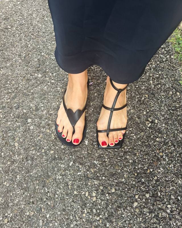 By Malene Birger Ladina Leather Heart Sandals as seen on majadixdotter