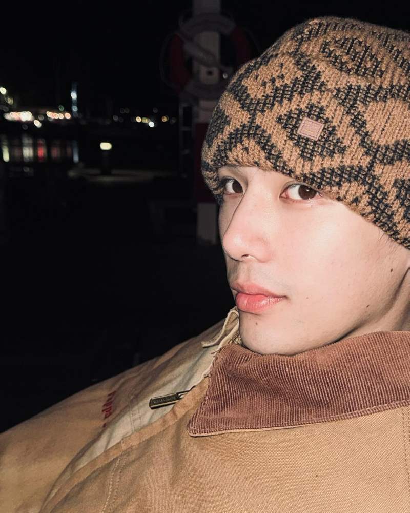 Acne Studios Face Tiles cotton and wool beanie and Carhartt Jacket worn by 王安宇 | waybuss's closet