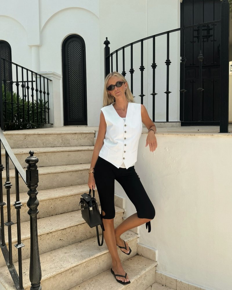 NA-KD Tie Capri Pants and HERMES Kelly Bag worn by Josefine Haaning Jensen | josefinehj's closet