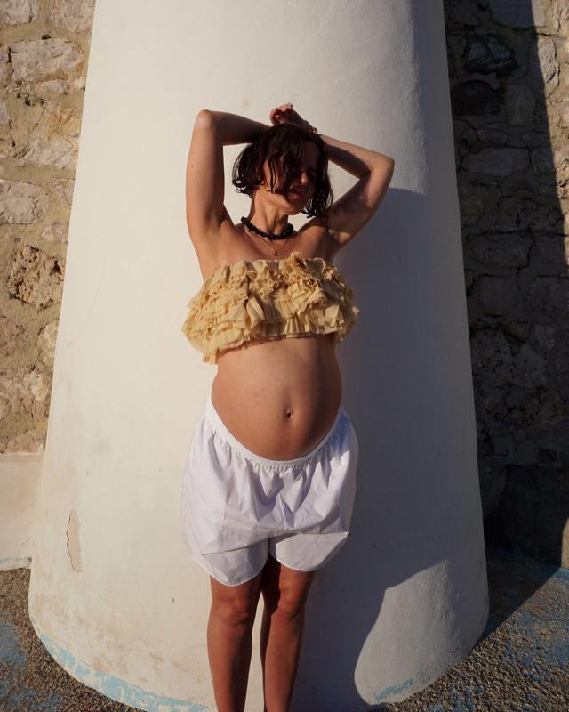 Khaite Atta wool-blend bandeau top worn by Marta Cygan | lifeofboheme's closet