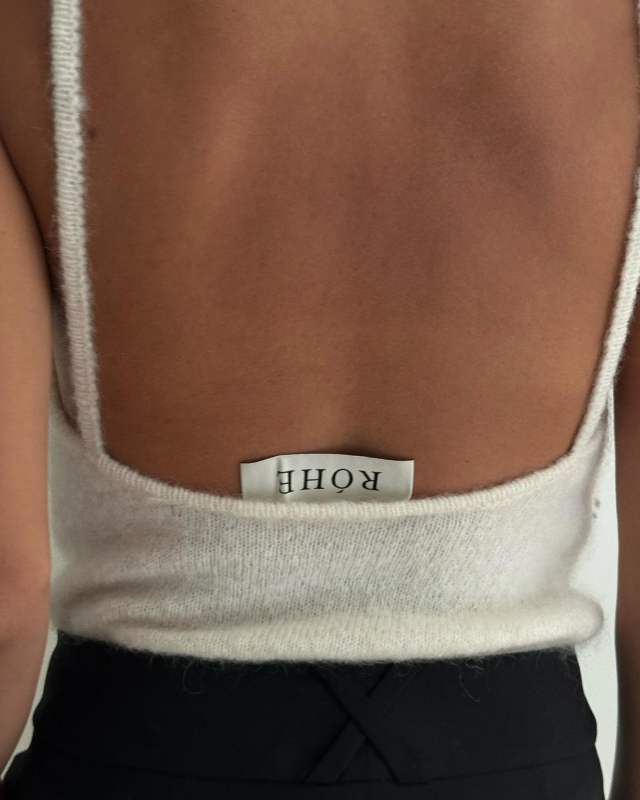 ROHE Open Back Mohair-Blend Knit Top worn by Sophie Khanh | s___dang's closet