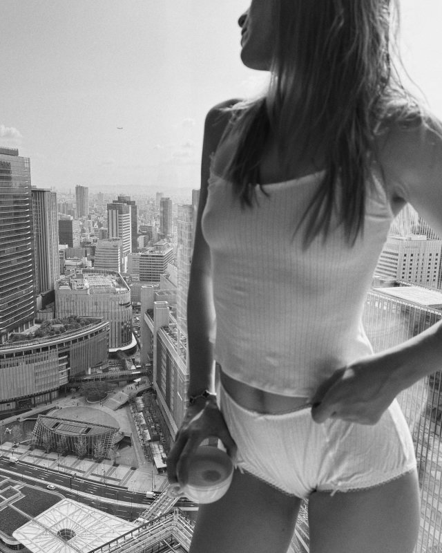 SKIMS POINTELLE CAMI and SKIMS POINTELLE BOY SHORT worn by Viky Rader | Viky Rader Outfits and Style