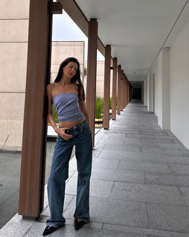 Saint Laurent Babylone Slingback Flats in Satin Crepe worn by Petra Mackova | pepamack's closet