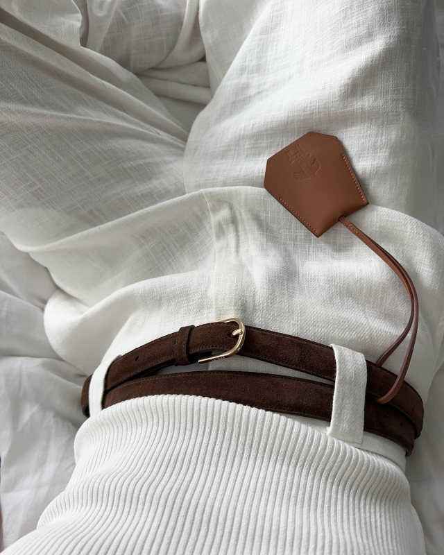 Toteme Suede & Leather Wrap Belt worn by Annijor | annijor's closet