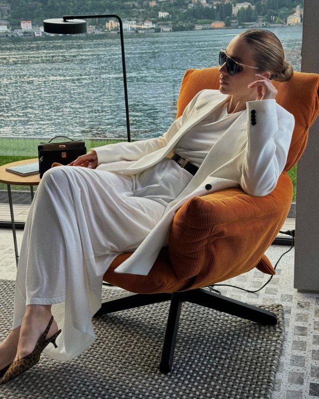 Saint Laurent Amelia Sunglasses and Saint Laurent Cherish 30 leopard-print slingback pumps as seen on vikyrader