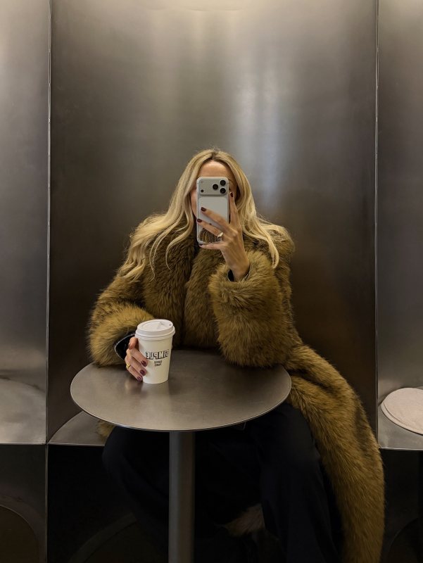 LEBRAND Faux Fur Maxi Coat - Ginny worn by Ida Héritier | Ida Héritier Outfits and Style